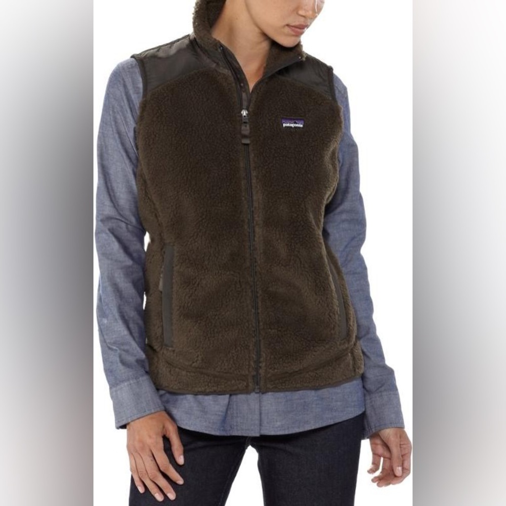 Patagonia Retro Pile Fleece Vest - Women's, Size M Medium in Dusky Brown